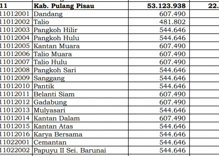 Rincian Dana Desa 2024 Pulang Pisau, Kalimantan Tengah: Simak Jawabannya di Sini