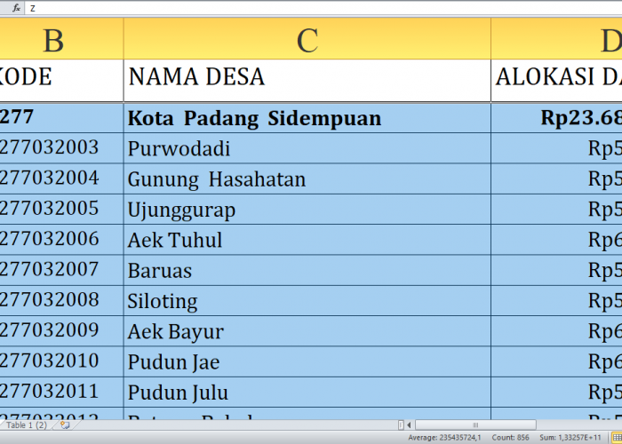 Berapa Dana Desa untuk Desa di Padang Sidempuan Tahun 2025? Rp31,9 Miliar, Berikut Rincian Lengkapnya