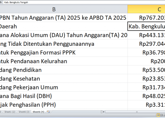 Bengkulu Tengah Terima Rp767,2 Miliar dari APBN 2025: Proyek Fisik dan Alokasi Dana