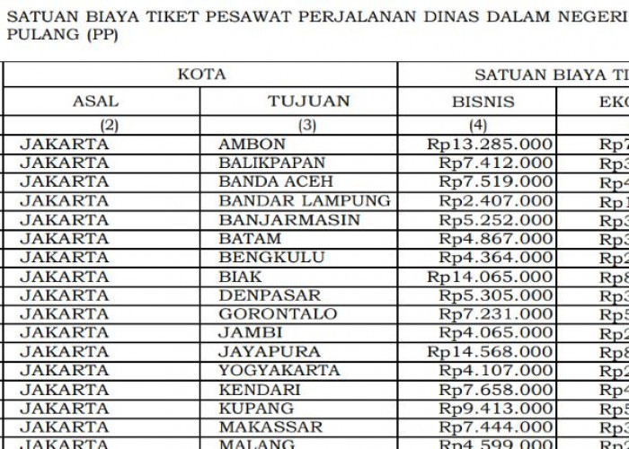 Segini Standar Tiket Pesawat Bengkulu-Palembang untuk Perjalanan Dinas 2026