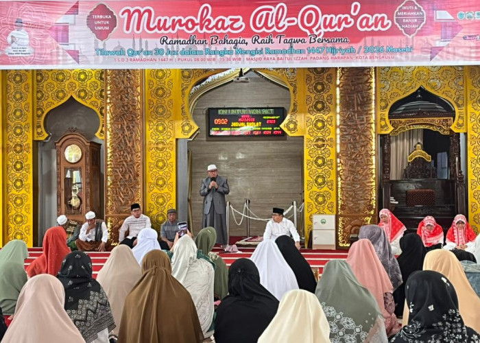 Murokaz Al-Qur’an 30 Juz Resmi Dibuka di Masjid Raya Baitul Izzah Bengkulu