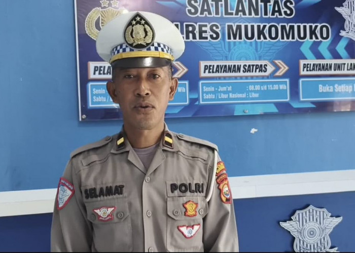 Lakalantas di Mukomuko Turun 41 Persen, Satlantas Tetap Perketat Patroli dan Edukasi Pengendara