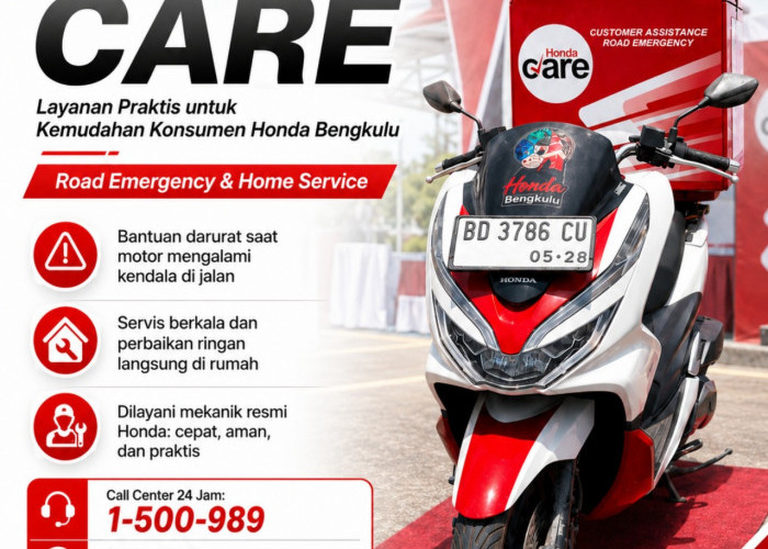 Tak Perlu Panik di Jalan, Honda CARE Siap Bantu Konsumen Honda Bengkulu 24 Jam