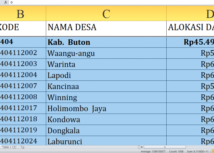 Rincian Dana Desa 2025 Buton Sultra Rp63,3 Miliar: Detail Lengkap dan Desa Terbesar Penerima