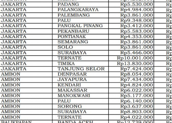 Tiket Pesawat Jayapura-Manado 2026 Tembus Rp22,1 Juta, Ini Rincian Rute Lain