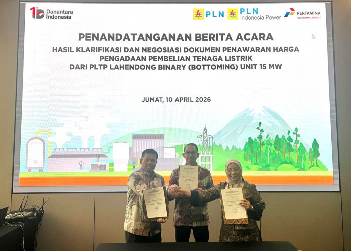 PGE-PLN IP Sepakati Tarif Listrik, Proyek PLTP Lahendong Bottoming Unit 15 MW Melangkah ke Tahap Berikutnya