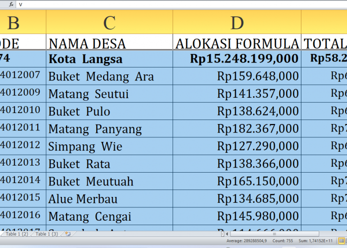 Dana Desa 2025: Desa Mana di Langsa Provinsi Aceh yang Paling Kaya?