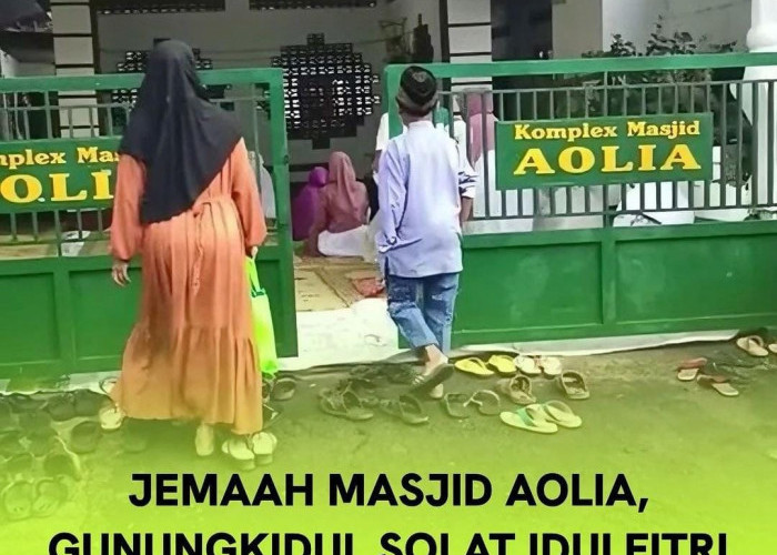 Jemaah Masjid Aolia Gunung Kidul Sudah Gelar Shalat Idul Fitri 1445 Hijriyah Hari Ini