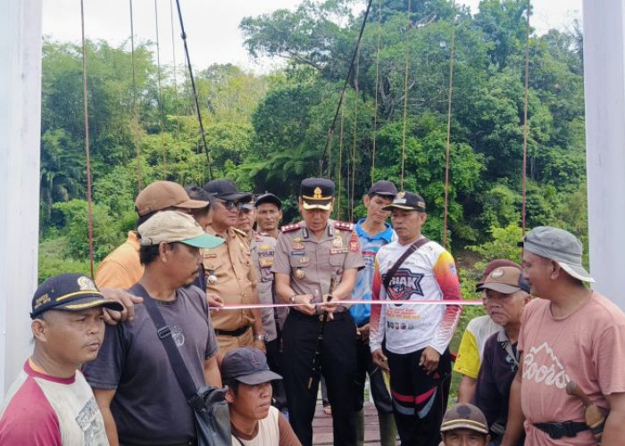 7 Jembatan Merah Putih Presisi Kini Berdiri di Kaur, Polres Kaur Targetkan 9 Titik