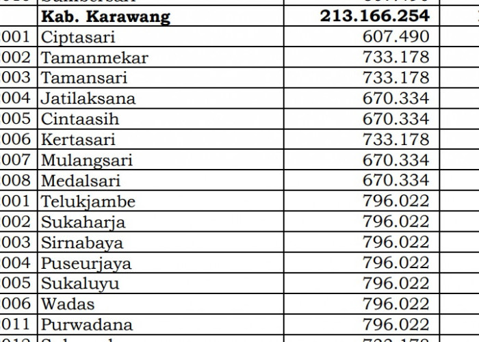 Simak Rincian Dana Desa 2024 Karawang 1, Jawa Barat! 229 Desa 1 Miliar