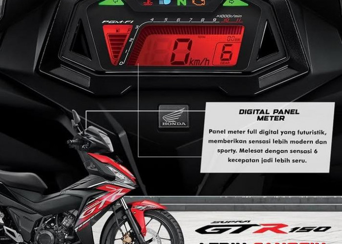 Honda Supra GTR 150 Tampil Lebih Modern dengan Panel Meter Full Digital