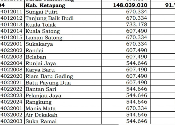 Rincian Dana Desa 2024 Ketapang, Kalimantan Barat! Cek Jawabannya di Sini