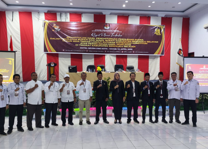 Rekapitulasi Tingkat Kabupaten Rampung, Rifai–Yevri Unggul di PSU Bengkulu Selatan