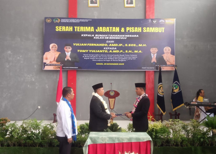 Estafet Kepemimpinan Berganti, Tomy Yulianto Resmi Pimpin Rutan Kelas IIB Bengkulu