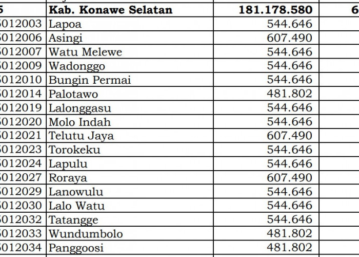 Dana Desa Tiap Desa 2024 di Konawe Selatan, Sulawesi Tenggara: 16 Desa 1 Miliar