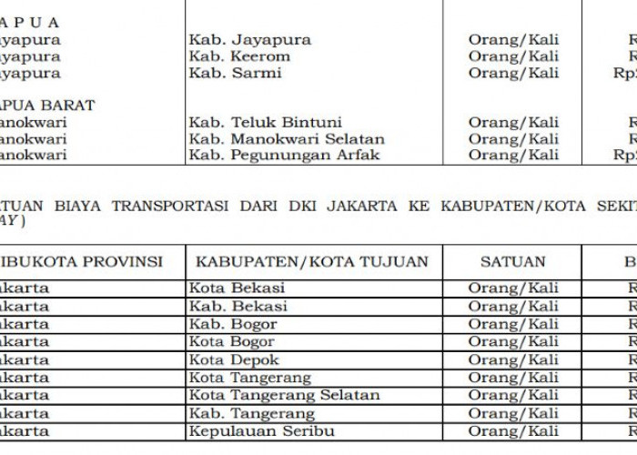 Aturan Baru Kemenkeu Ungkap Tarif Transportasi Darat 2026, Papua Tembus Rp2,7 Juta Sekali Jalan