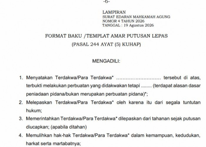 SEMA 4 Tahun 2026: Banding dan Kasasi TMSF Tak Lagi Dikirim ke Pengadilan Atas