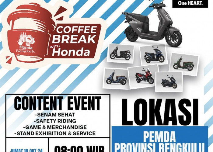 Astra Motor Bengkulu Gelar Coffee Break with Honda di Lapangan Pemda: Penuh Kegiatan Seru, Jangan Lewatkan!