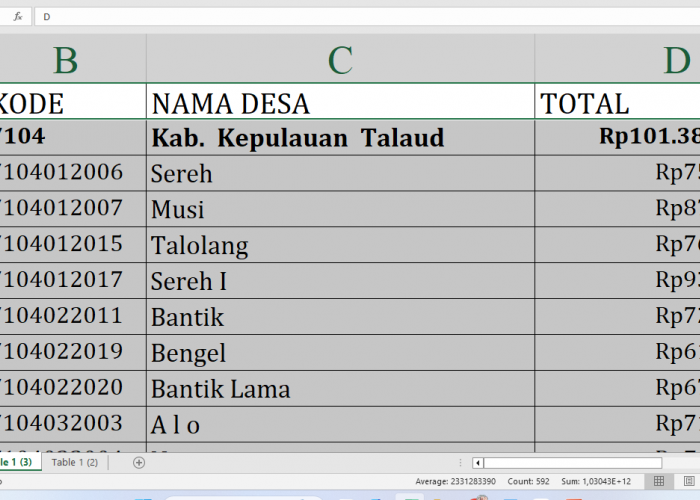 Rincian Dana Desa 2025 Kepulauan Talaud Rp101,3 miliar, Berikut Detail per Desa: Simak yang Terbesar