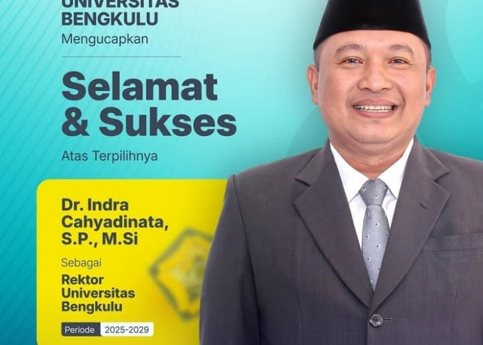 Rektor Baru UNIB 2025–2029, Dr. Indra Cahyadinata Pimpin dengan Semangat Baru