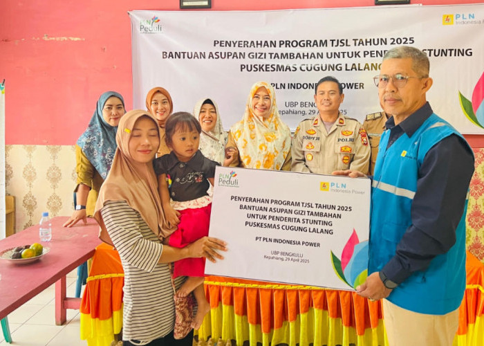 Bantuan Gizi UBP Bengkulu Komitmen Nyata Turunkan Stunting, Balita di Ujan Mas Terima Asupan Nutrisi Tambahan