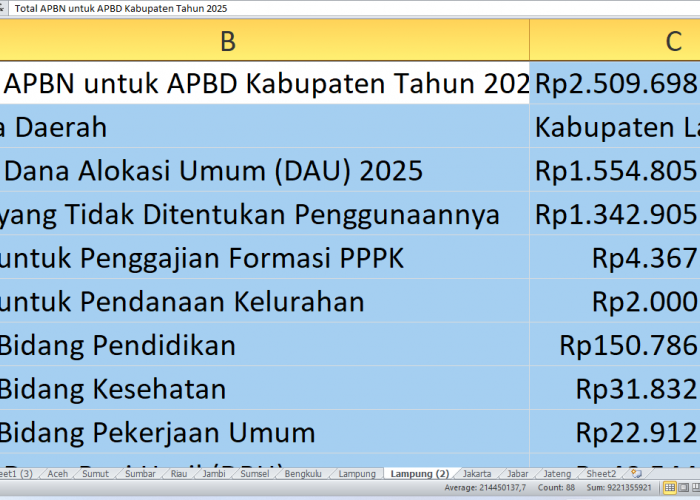 Proyek Prioritas dalam APBD 2025 Lampung Tengah: Dana dari APBN untuk Infrastruktur hingga Pendidikan