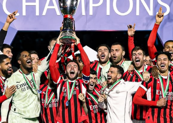 Kemenangan Dramatis AC Milan, Rebut Gelar Piala Super Italia 2024/25 dengan Skor 3-2 atas Inter Milan