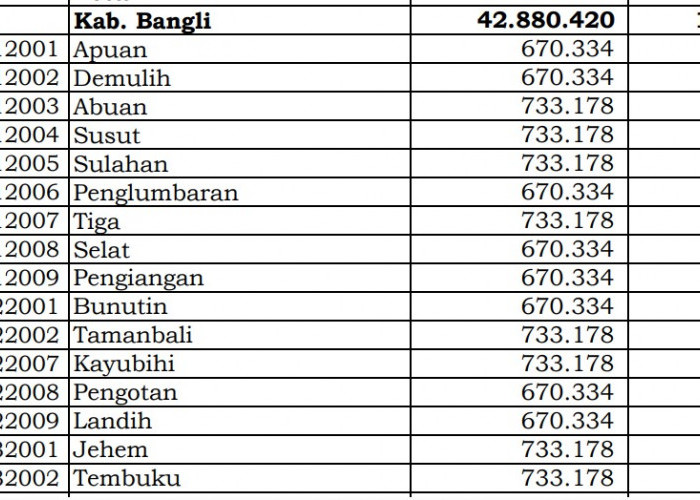 Rincian Dana Desa 2024 Bangli, Bali! Simak Jawabannya di Sini