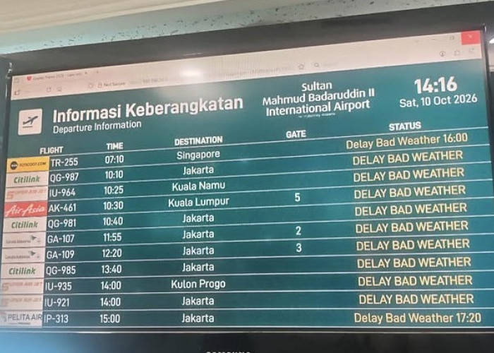 Kabut Asap Ganggu Bandara Palembang,     Penumpang Wajib Cek Status Penerbangan 