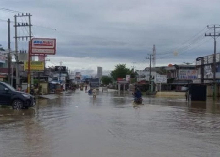 Penutupan jalan di Kota Bengkulu Akibat Banjir