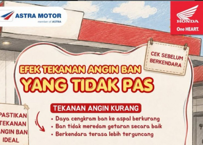Jangan Asal Isi Angin Ban, Ini Risiko Tekanan Ban Motor Tak Sesuai