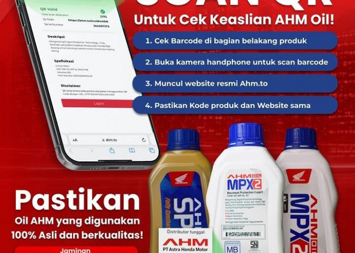 Astra Motor Bengkulu Ajak Konsumen Pastikan Keaslian AHM Oil Melalui Scan QR Code