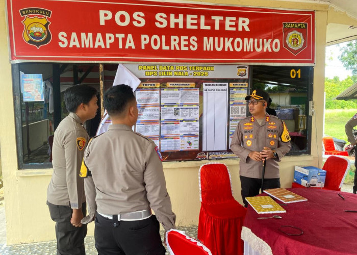 Operasi Lilin Nala 2025, Kapolres Mukomuko Pastikan Kesiapan Pos Pengamanan