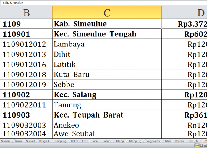 Desa di Kabupaten Simeulue dan Aceh Singkil Provinsi Aceh Raih Dana Insentif Desa Tahun 2024