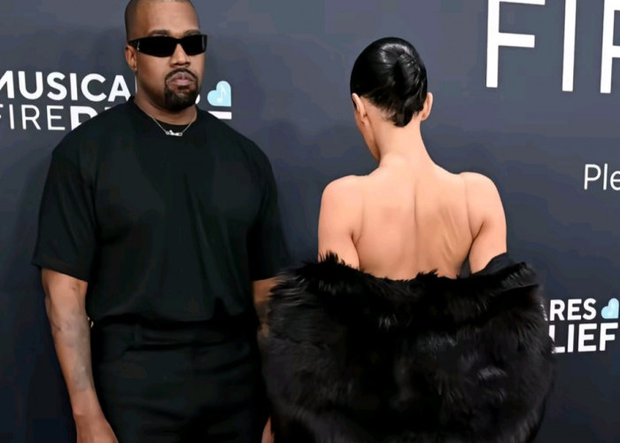 Kanye West dan Bianca Censori Gegerkan Grammy 2025, Gaun Transparan Bianca Jadi Sorotan!