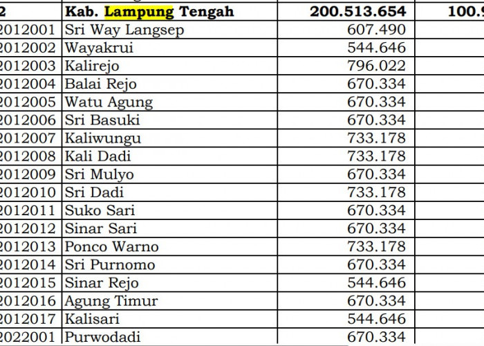 Berapa Rincian Dana Desa 2024 Lampung Tengah, Lampung? Cek Jawabannya di Sini