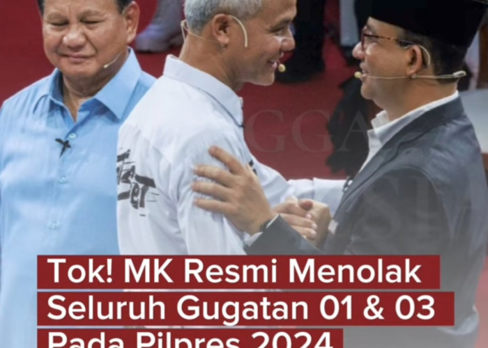 Putusan MK Tolak Gugatan Pilpres, Prabowo Resmi Jadi Presiden dan Gibran Wakil Presiden
