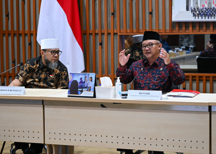 Bertemu Mendikdasmen, Gubernur Helmi Hasan Dorong Peningkatan Kualitas Pendidikan Bengkulu