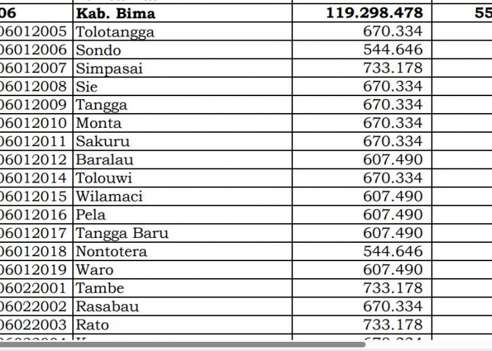 Dana Desa 2024 Bima, NTB: Cek Rincian Setiap Desa di Sini