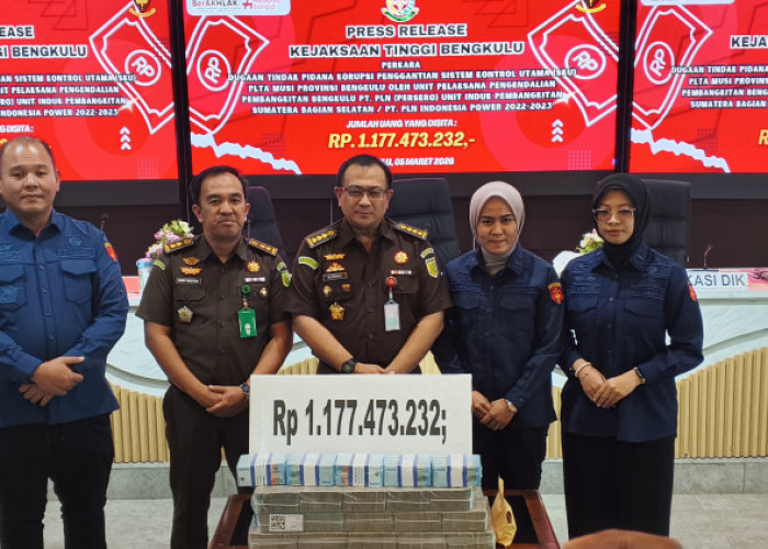 Kejati Bengkulu Terima Titipan Rp1,1 Miliar dari Tersangka Korupsi PLTA Musi, Pengembalian KN Tembus Rp6,1 M