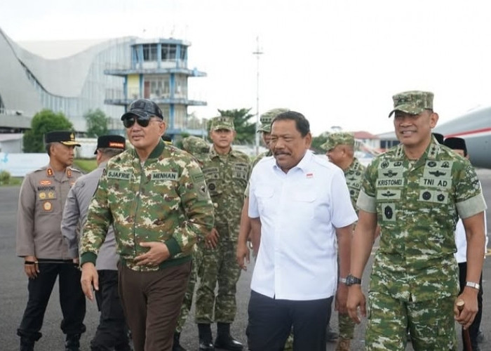 Tiba di Bengkulu, Menhan Sjafrie Cek Kesiapan Batalyon 891 dan Proyek Lanud Seluma