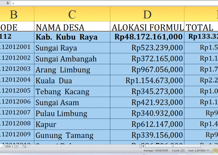 Kubu Raya Kalimantan Barat Terima Rp133,3 Miliar Dana Desa 2025: Desa Mana yang Dapat Porsi Terbesar?