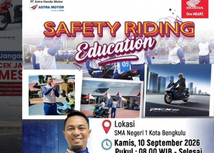 Astra Motor Bengkulu Edukasi Pelajar SMA Negeri 1 Kota Bengkulu soal Safety Riding