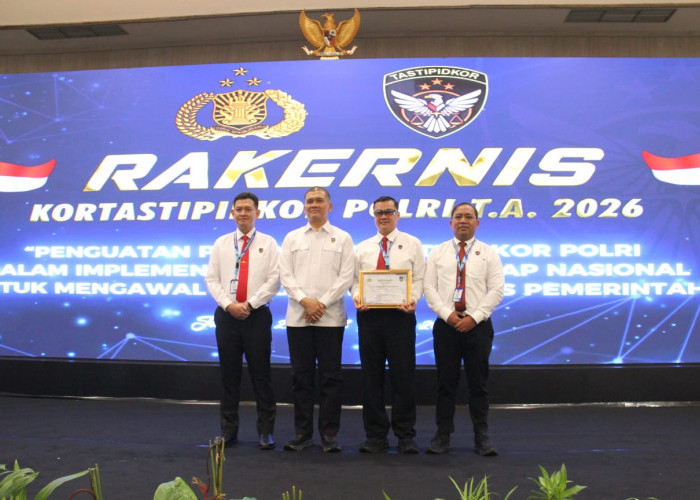 Konsisten Berprestasi, Ditreskrimsus Polda Bengkulu Raih Penghargaan Nasional Tipidkor Polri