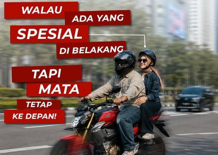 #Cari_Aman, Fokus ke Depan, Ini Pesan Penting Honda untuk Pengendara Berboncengan