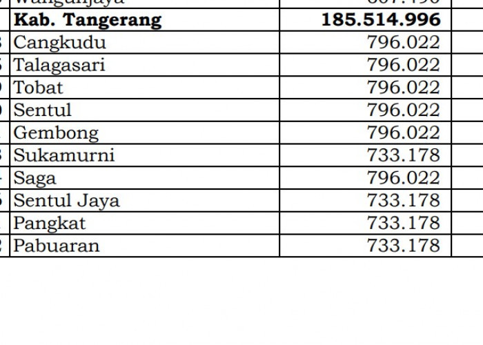 Rincian Dana Desa 2024 Tangerang, Banten! Cek Jawabannya di Sini