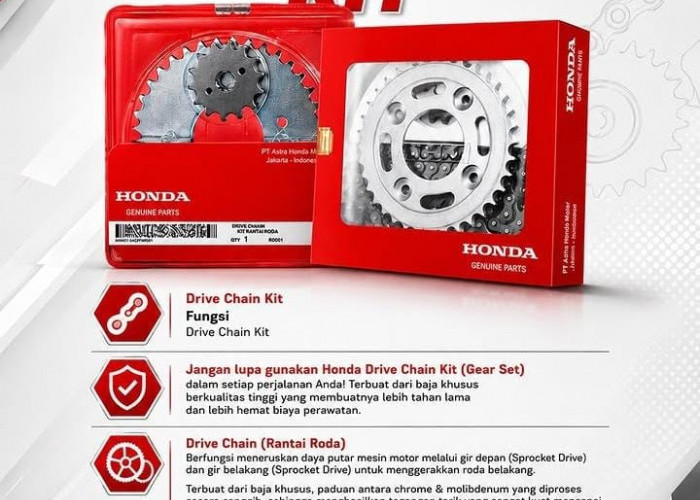 Honda Drive Chain Kit, Solusi Jaga Performa Motor Tetap Prima di Setiap Perjalanan