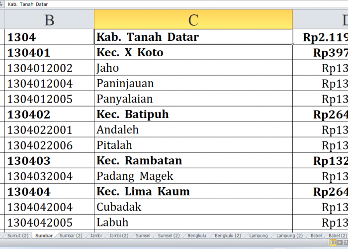 Ini Daftar Desa di Tanah  Datar, Padang  Pariaman dan Agam Sumatera Barat Raih Dana Insentif Desa Tahun 2024