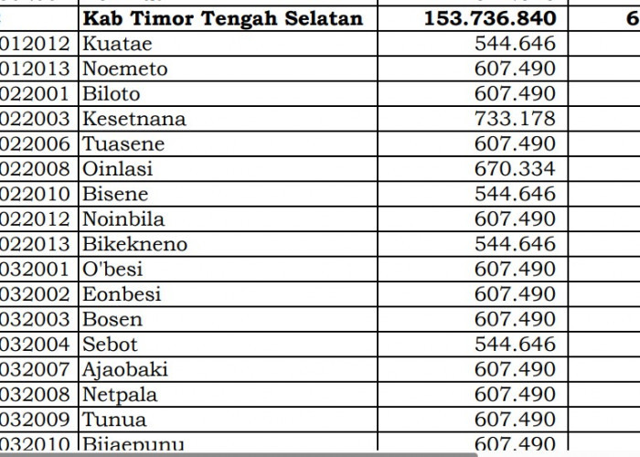 Rincian Dana Desa 2024 Timor Tengah Selatan, NTT: Cek Jawabannya di Sini