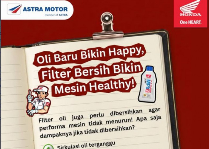 Jangan Cuma Ganti Oli, Filter Oli Motor Honda Juga Wajib Diperhatikan